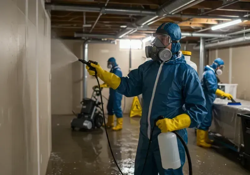 Basement Sanitization and Antimicrobial Treatment process in Poynette, WI